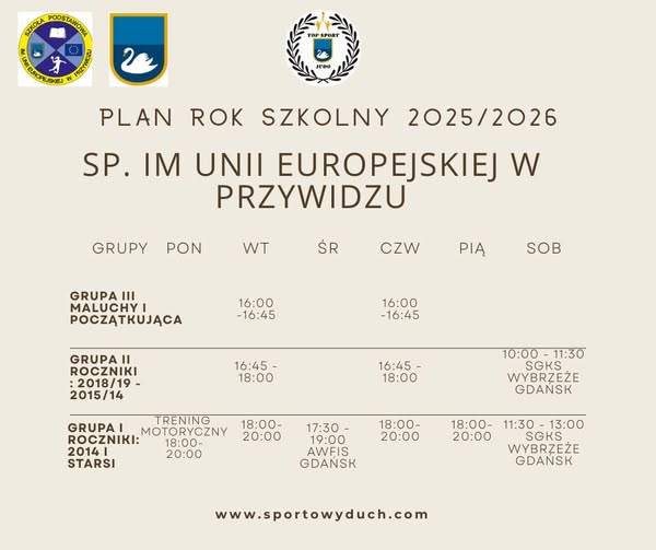 Plan na rok szkolny 2025/2026 w Przywidzu